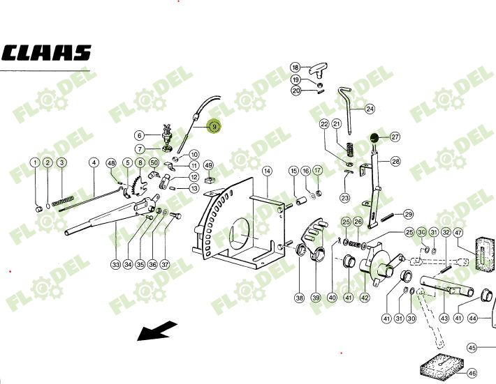 Cablu frana mana CLAAS  4015mm 623708