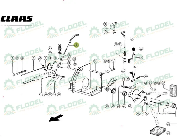 Cablu frana mana CLAAS  4015mm 623708