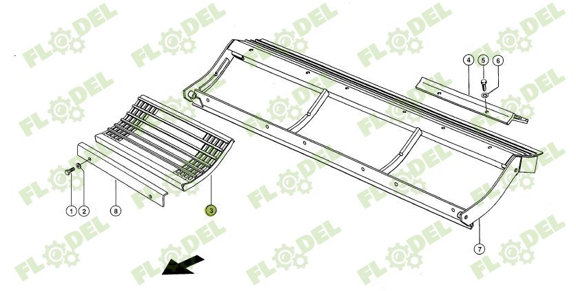 Segment gratar porumb 555x235mm