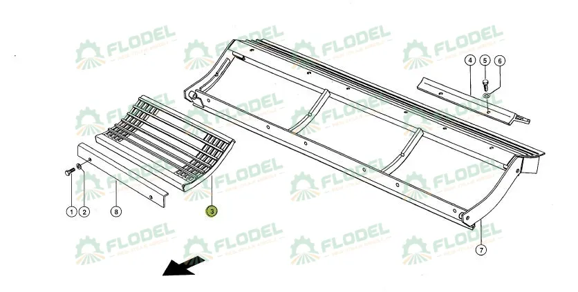 Segment gratar porumb 555x235mm