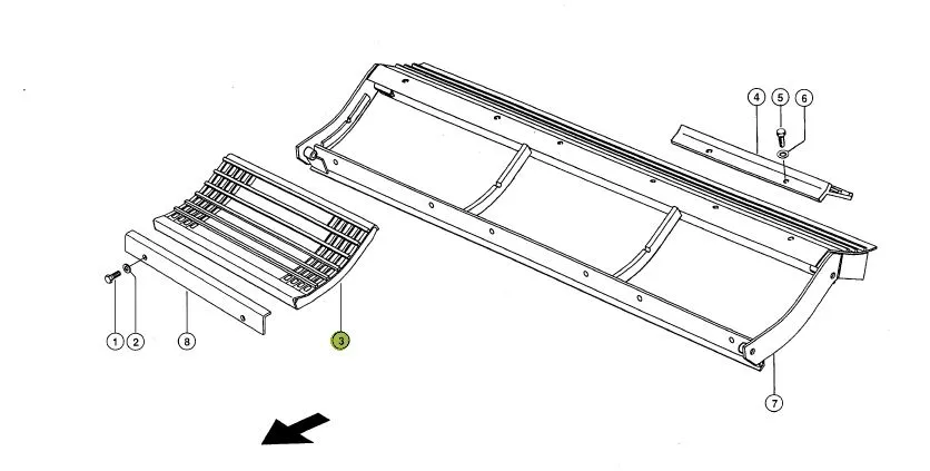 Segment gratar porumb 555x235mm