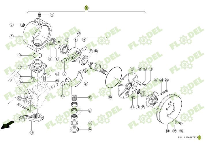 Grup actionare cutit header CLAAS 643656