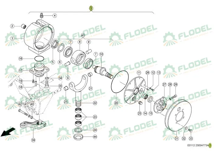 Grup actionare cutit header CLAAS 643656