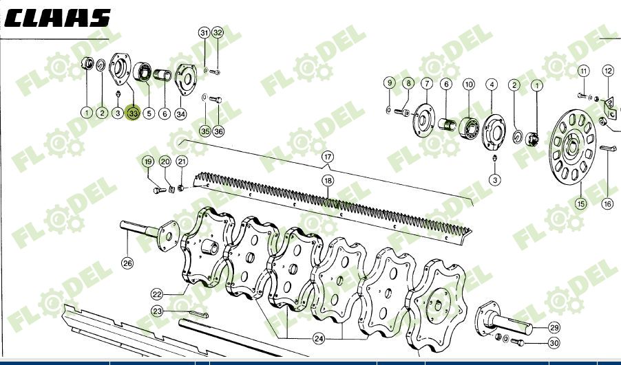 Flansa rulment batator combina CLAAS 629485
