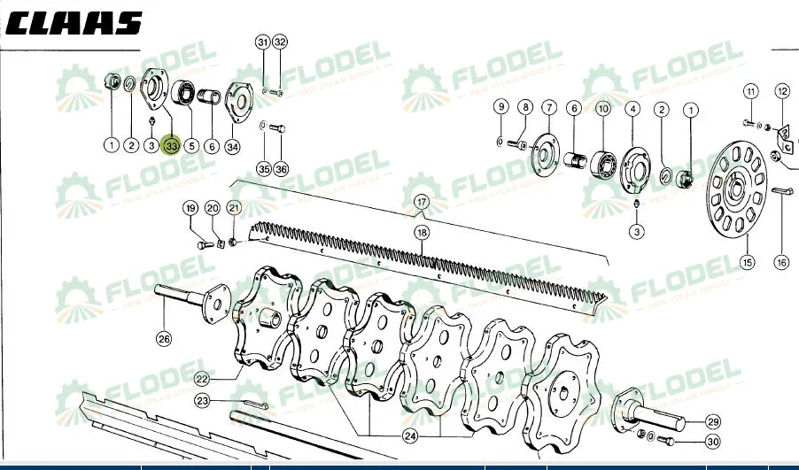 Flansa rulment batator combina CLAAS 629485