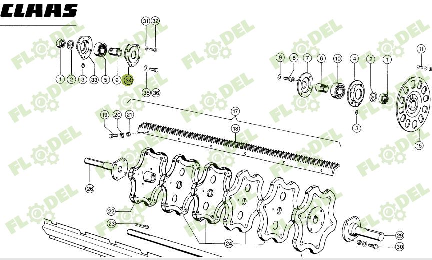 Flansa rulment batator combina CLAAS  629484