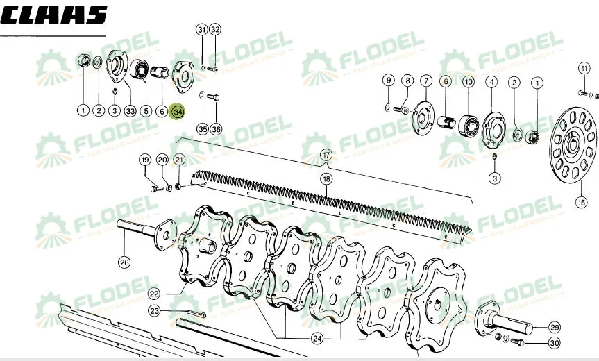 Flansa rulment batator combina CLAAS  629484