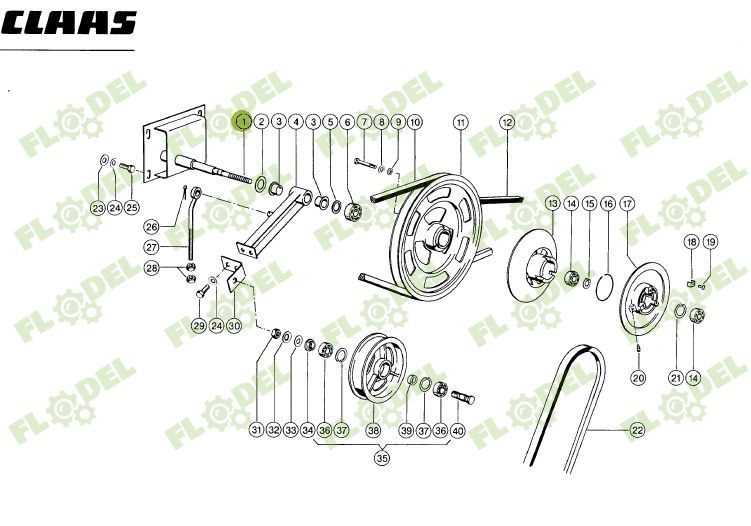 Suport cu ax variator CLAAS 603126