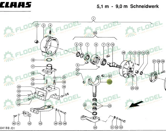 Kit reparatie grup actionare cutit combina CLAAS 769489