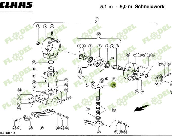 Kit reparatie grup actionare cutit combina CLAAS 769489