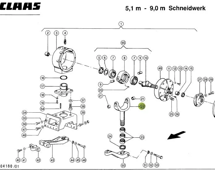 Kit reparatie grup actionare cutit combina CLAAS 769489