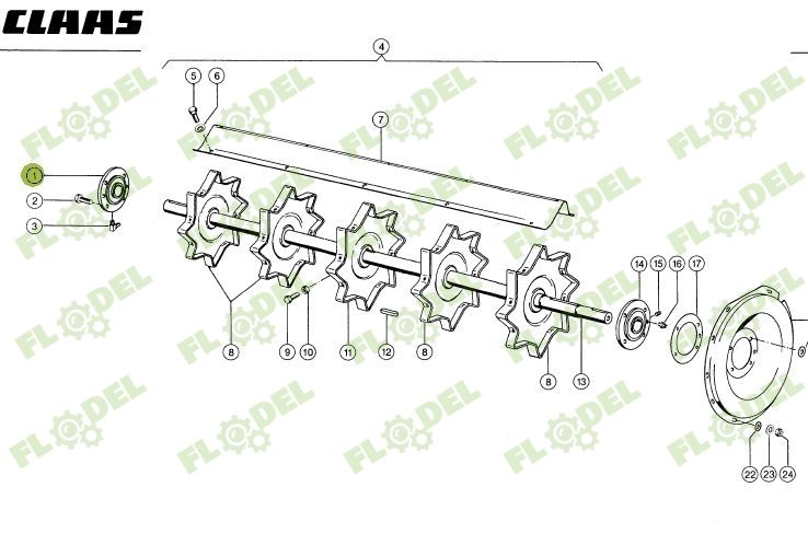 Lagar cu rulment postbatator combina CLAAS 687349