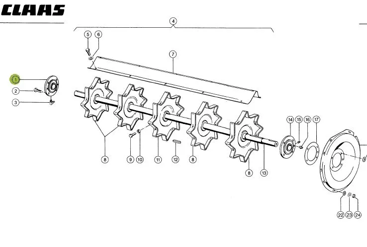 Lagar cu rulment postbatator combina CLAAS 687349