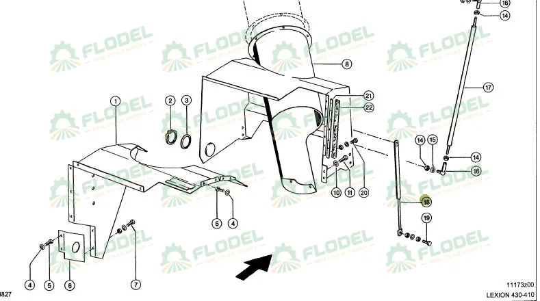 Amortizor buncar combina agricola CLAAS 682690
