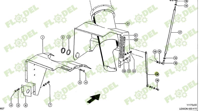 Amortizor buncar combina agricola CLAAS 682690