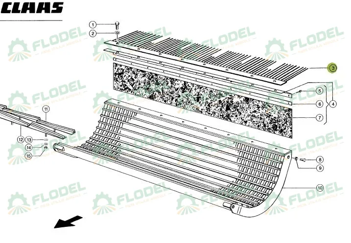 Pieptan contrabatator combina CLAAS  639623