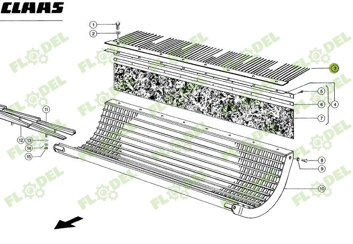 Pieptan contrabatator combina CLAAS  639623