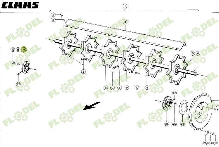 Lagar cu rulment postbatator combina CLAAS  642495