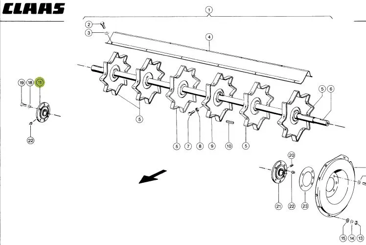 Lagar cu rulment postbatator combina CLAAS  642495