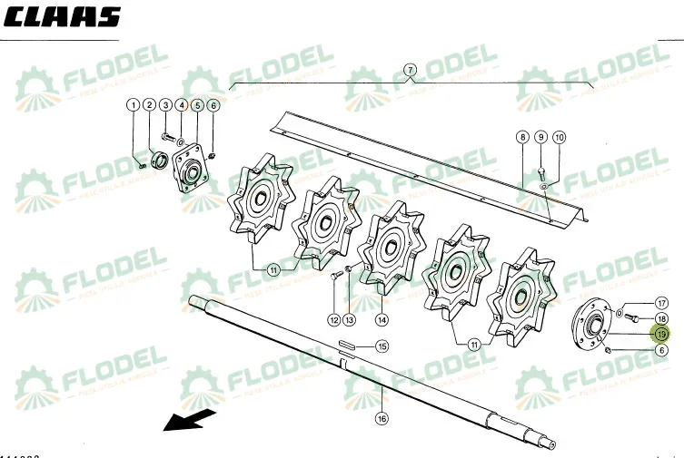 Lagar cu rulment postbatator combina CLAAS  642495