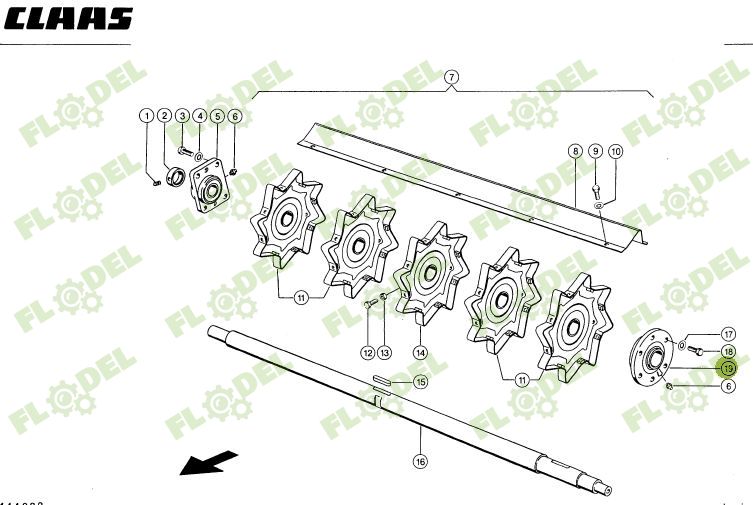 Lagar cu rulment postbatator combina CLAAS  642495