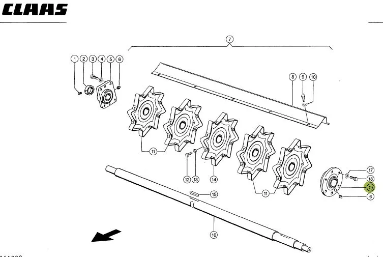 Lagar cu rulment postbatator combina CLAAS  642495