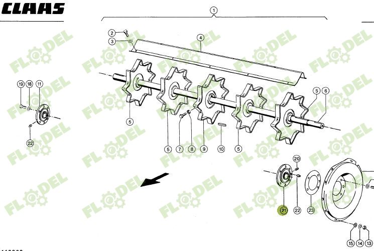 Lagar cu rulment JHB combina CLAAS 629423