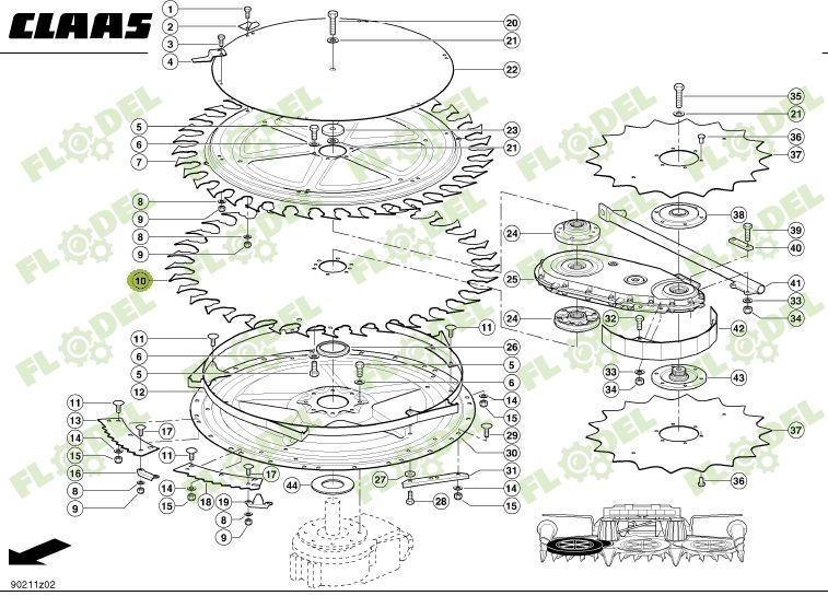 Disc dreapta CLAAS JAGUAR 996841 Original CLAAS