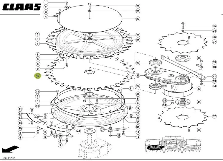 Disc dreapta CLAAS JAGUAR 996841 Original CLAAS