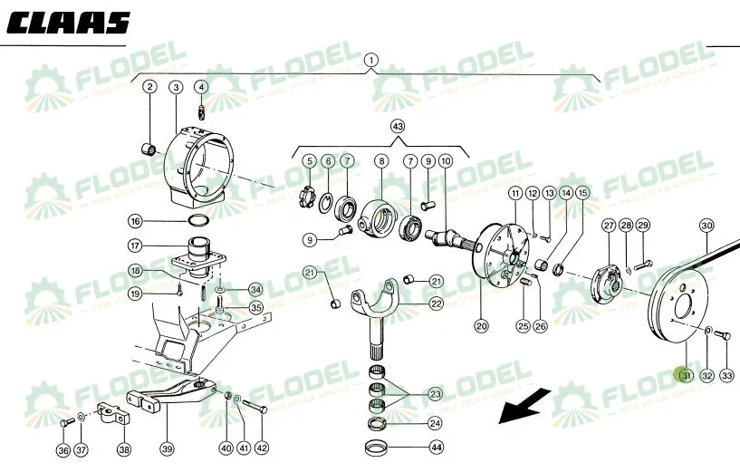 Fulie grup heder paioase CLAAS 670402