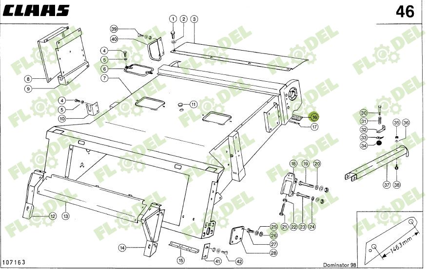 Banda etansare canal alimentare combina CLAAS 645216