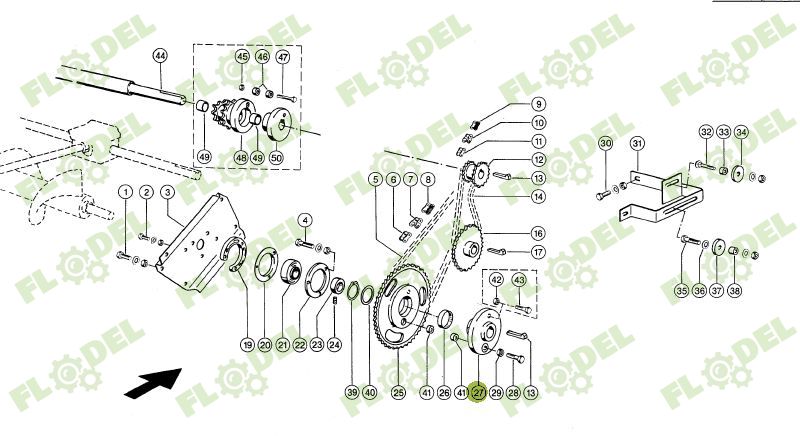 Butuc descarcare buncar combina CLAAS 682994
