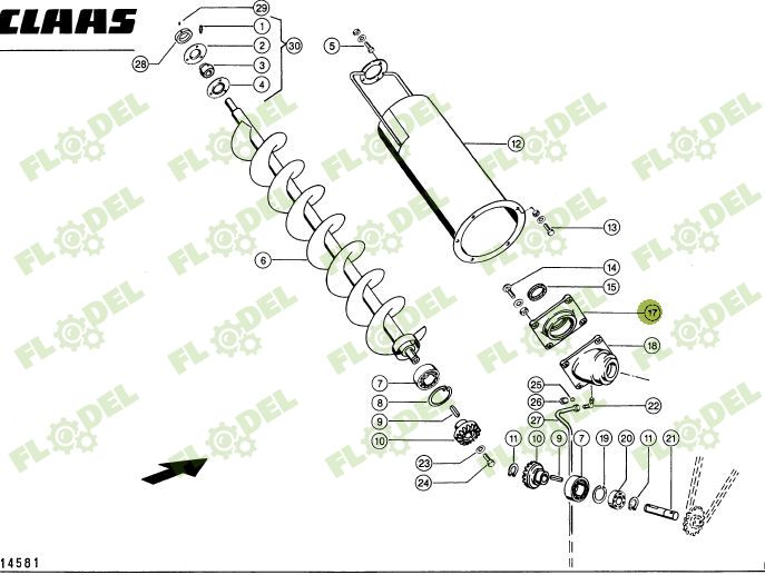 Grup complet incarcare buncar combina CLAAS 605164 PREMIUM