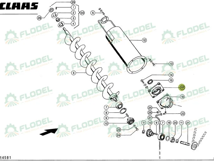 Grup complet incarcare buncar combina CLAAS 605164 PREMIUM