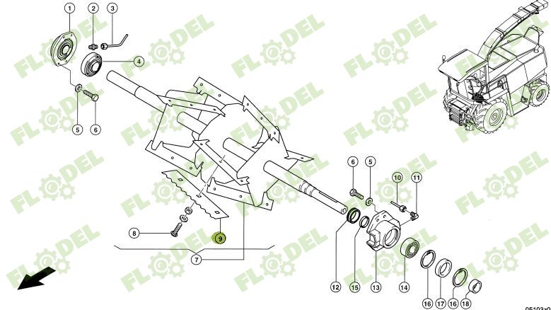 Set paleti tocator CLAAS JAGUAR 078181 MWS GERMANY