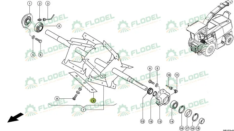 Set paleti tocator CLAAS JAGUAR 078181 MWS GERMANY