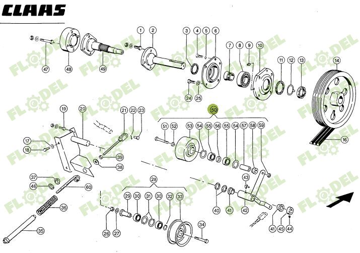 Intinzator curele combina CLAAS 644467