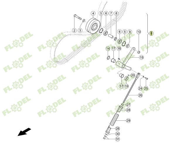 Intinzator curele combina CLAAS 644467