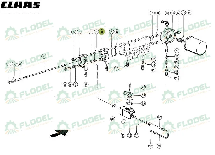 Bloc electrovalva original CLAAS  0006568361