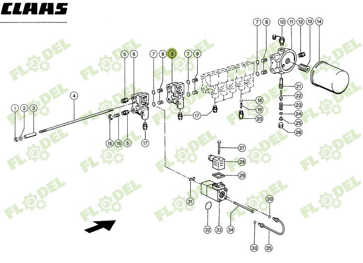 Bloc electrovalva original CLAAS  0006568361