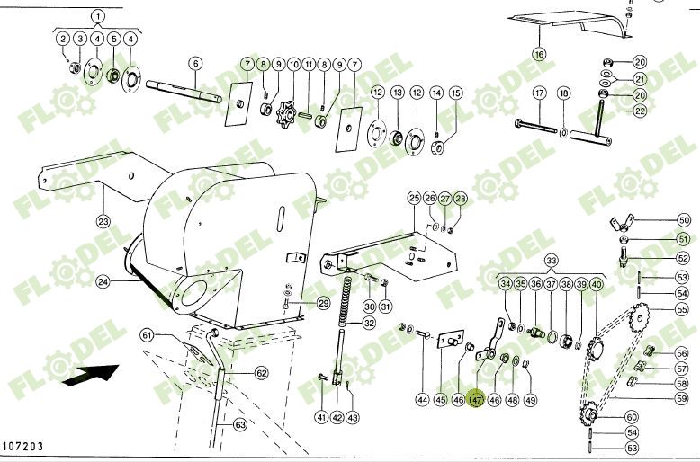 Parghie intinzator combina CLAAS 608711