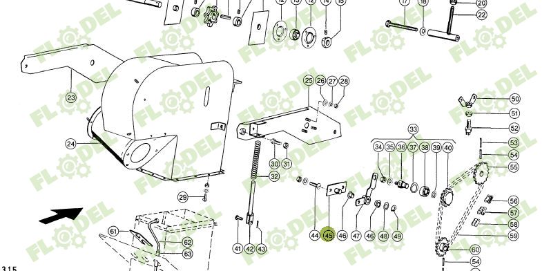 Placa suport intinzator lant elevator CLAAS 605121