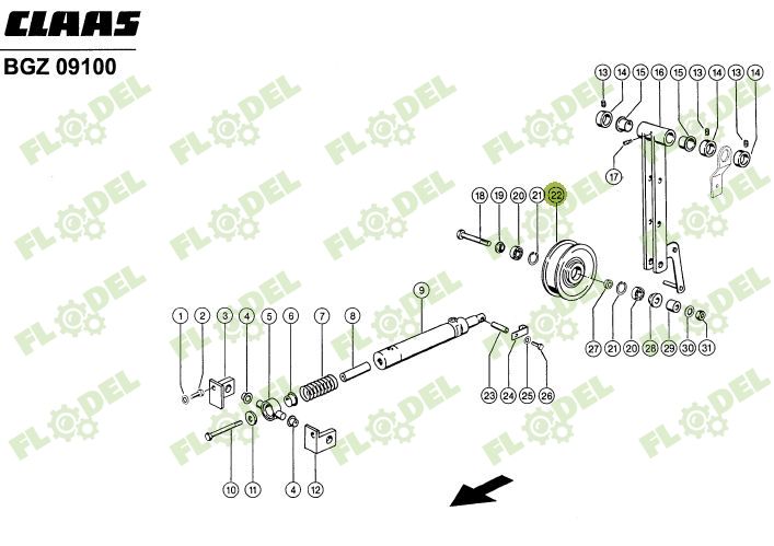 Fulie intinzator combina CLAAS 570919