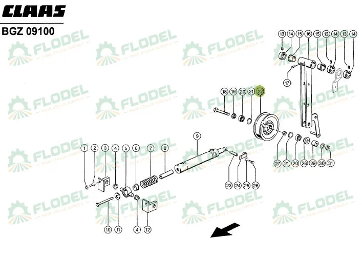 Fulie intinzator combina CLAAS 570919