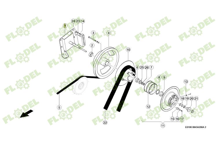 Suport variator vant combina CLAAS TUCANO 554096
