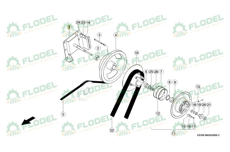 Suport variator vant combina CLAAS TUCANO 554096