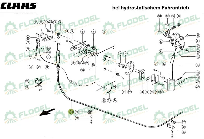 Cablu hidrostatica combina CLAAS 649242