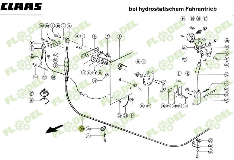 Cablu hidrostatica combina CLAAS 649242