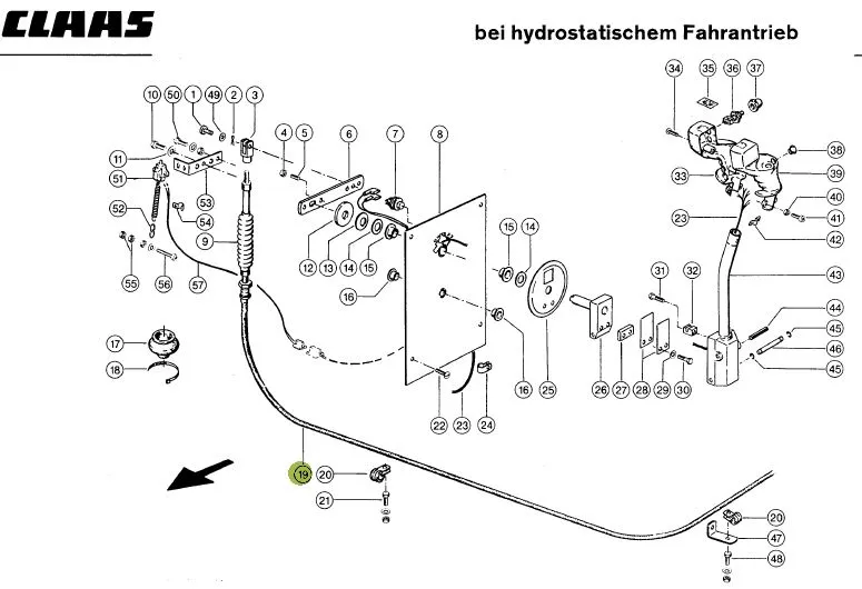 Cablu hidrostatica combina CLAAS 649242