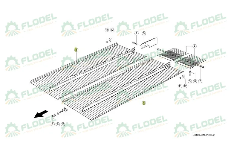 Plan inclinat galvanizat combina CLAAS 600464